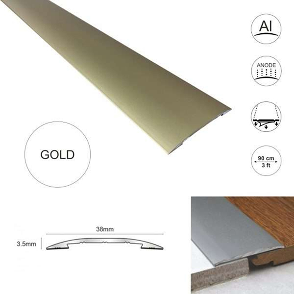 38mm Self Adhesive Euro Cover Strip Wood Vinyl Tile Door Bar Threshold Trim