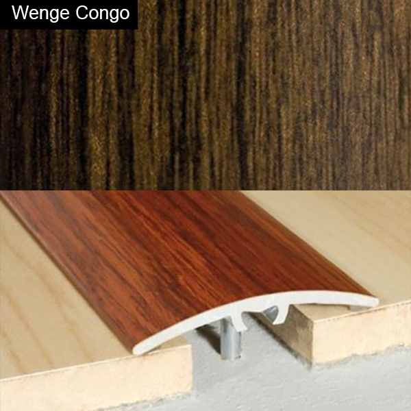 40mm Aluminium Wood Effect Door Floor Bar Edge Trim Threshold