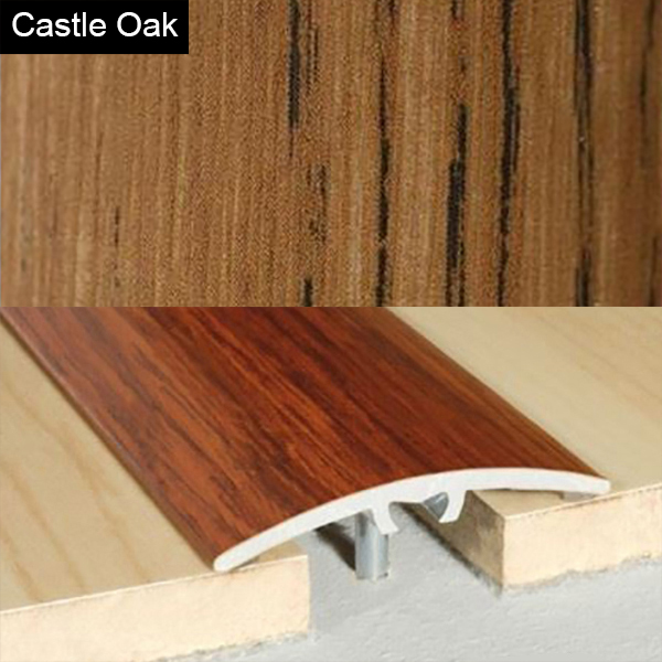 40mm Aluminium Wood Effect Door Floor Bar Edge Trim Threshold