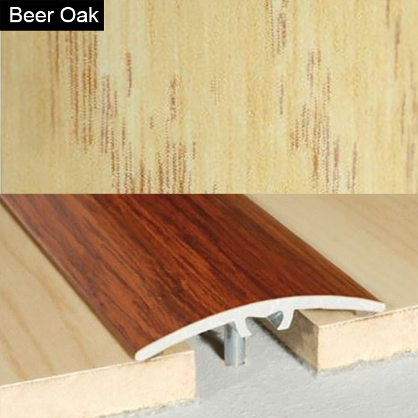 40mm Aluminium Wood Effect Door Floor Bar Edge Trim Threshold