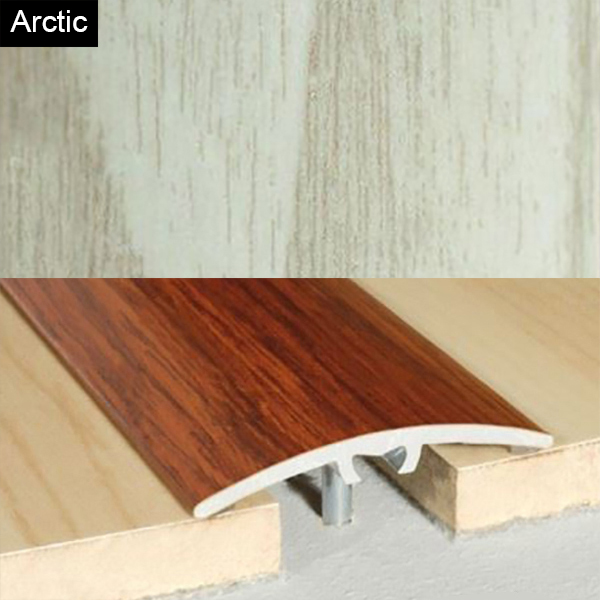 40mm Aluminium Wood Effect Door Floor Bar Edge Trim Threshold