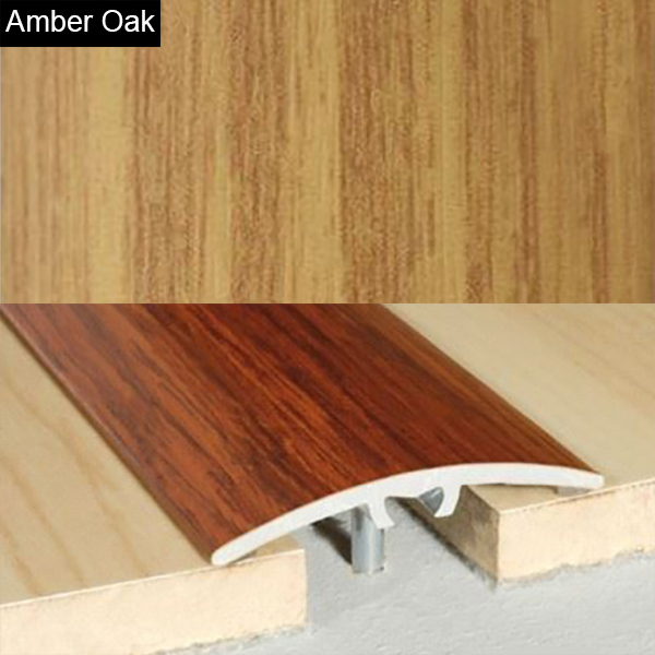 40mm Aluminium Wood Effect Door Floor Bar Edge Trim Threshold