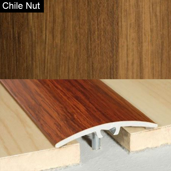 40mm Aluminium Wood Effect Door Floor Bar Edge Trim Threshold