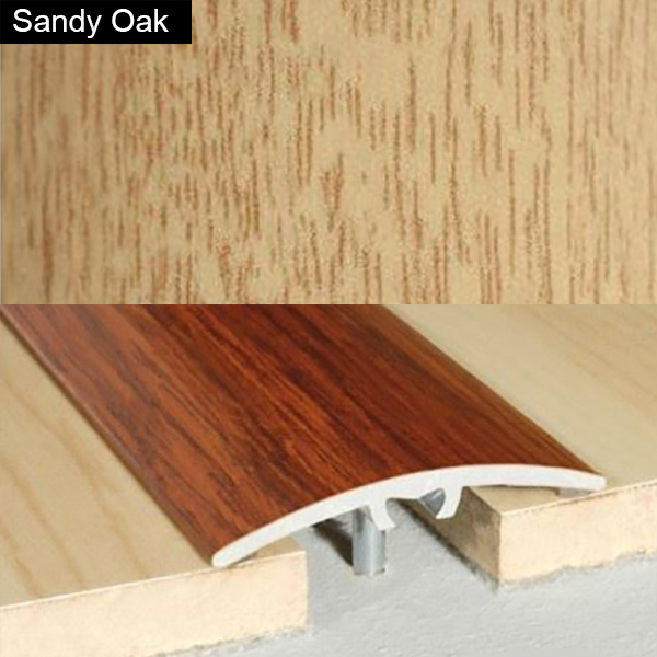 40mm Aluminium Wood Effect Door Floor Bar Edge Trim Threshold