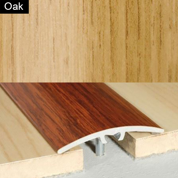 40mm Aluminium Wood Effect Door Floor Bar Edge Trim Threshold