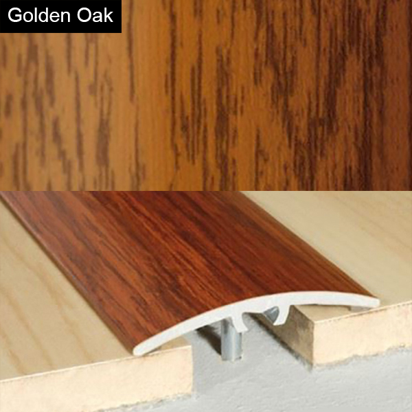 40mm Aluminium Wood Effect Door Floor Bar Edge Trim Threshold