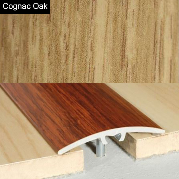 40mm Aluminium Wood Effect Door Floor Bar Edge Trim Threshold