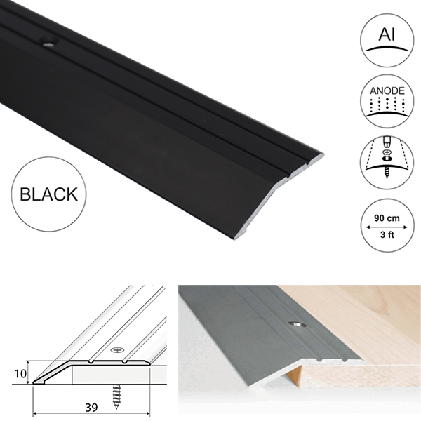 40mm Wide Aluminium Door Floor Trim Carpet Thresholds Ramp