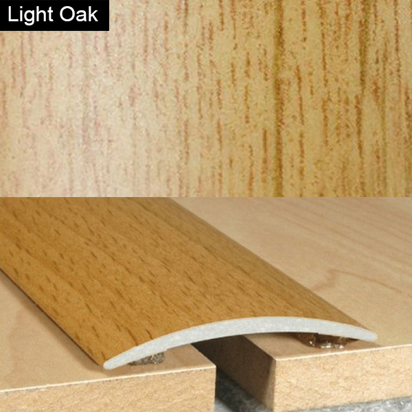 40mm Wood Effect Aluminium Door Floor Bar Edge Trim Threshold Self Adhesive