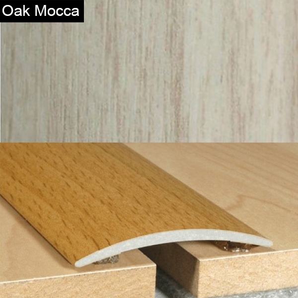 40mm Wood Effect Aluminium Door Floor Bar Edge Trim Threshold Self Adhesive