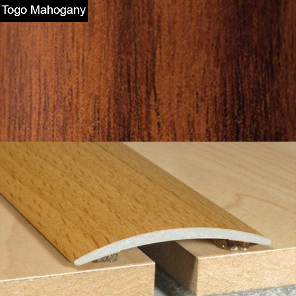 40mm Wood Effect Aluminium Door Floor Bar Edge Trim Threshold Self Adhesive