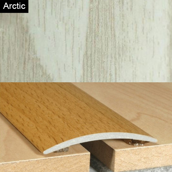 40mm Wood Effect Aluminium Door Floor Bar Edge Trim Threshold Self Adhesive