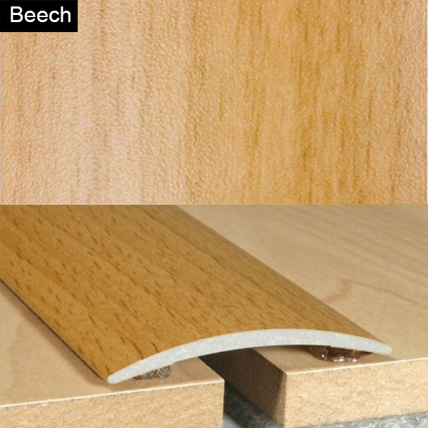 40mm Wood Effect Aluminium Door Floor Bar Edge Trim Threshold Self Adhesive