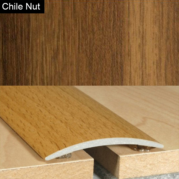 40mm Wood Effect Aluminium Door Floor Bar Edge Trim Threshold Self Adhesive