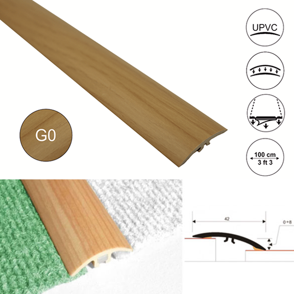 42mm UPVC Wood Effect Door Threshold Self Adhesive