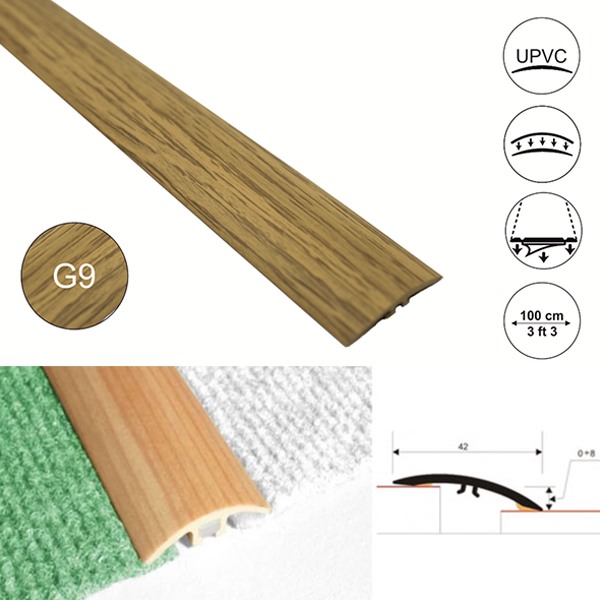 42mm UPVC Wood Effect Door Threshold Self Adhesive