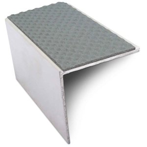 56 x 32mm Aluminium Non Slip Stair Nosing Edge Trim With PVC Insert