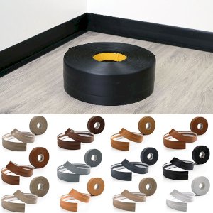 5m PVC Flexible Skirting Board Strip Self Adhesive For Floor Wall Joint