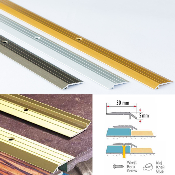 5mm Anodised Aluminium Door Threshold Ramp Floor Bar Edge Trim