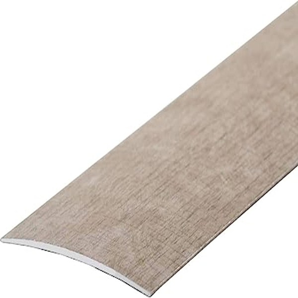 80mm Wide Self-Adhesive Aluminium Wood Effect Transition Strip Carpet Cover Door Floor Threshold