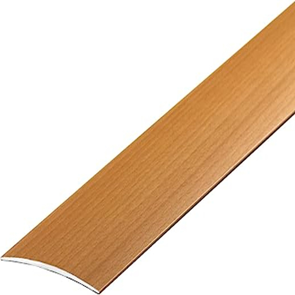 80mm Wide Self-Adhesive Aluminium Wood Effect Transition Strip Carpet Cover Door Floor Threshold