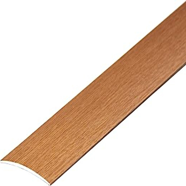 80mm Wide Self-Adhesive Aluminium Wood Effect Transition Strip Carpet Cover Door Floor Threshold