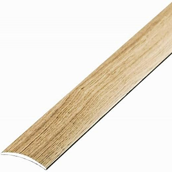 80mm Wide Self-Adhesive Aluminium Wood Effect Transition Strip Carpet Cover Door Floor Threshold