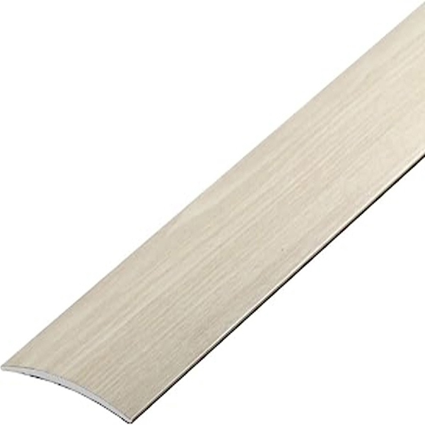 80mm Wide Self-Adhesive Aluminium Wood Effect Transition Strip Carpet Cover Door Floor Threshold