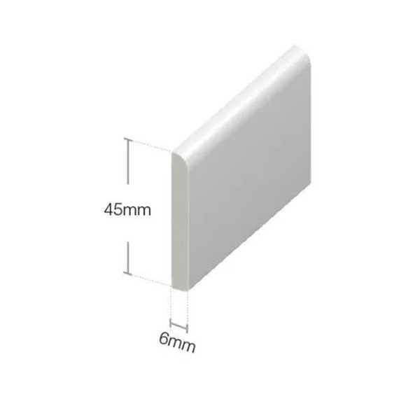 UPVC 950mm Long Architrave White Plastic Skirting Board For Door Frames (Pack of 5)