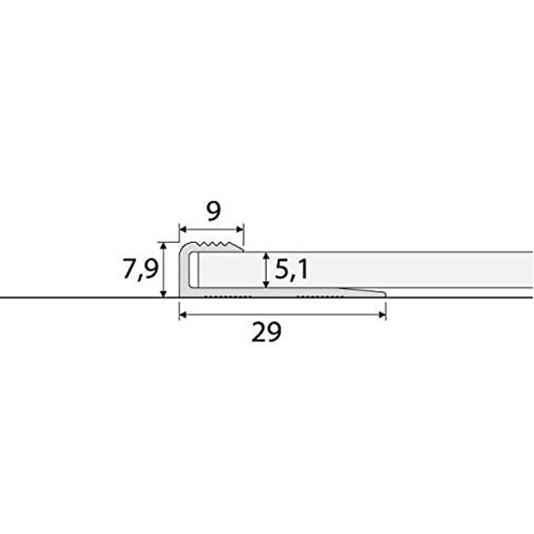 Aluminium Carpet Edge Ending Profile Cove\r Strip 9mm Floor Trim