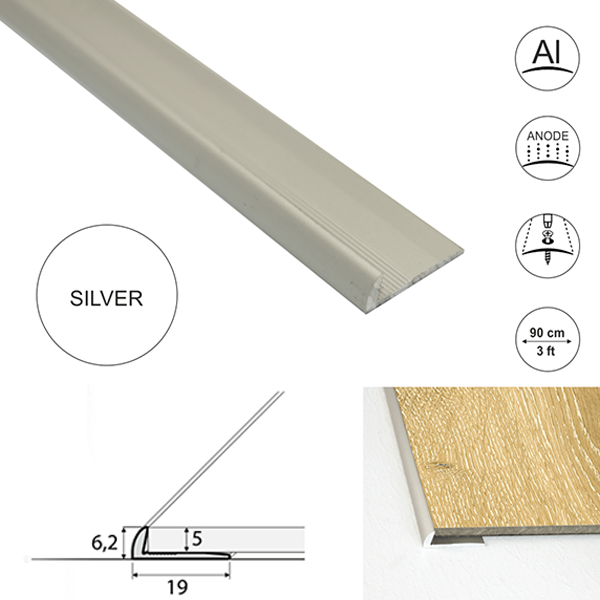 5mm Flooring Aluminium Door Thresholds for Luxury Click Vinyl Flooring