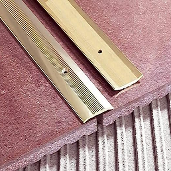 38mm Wide Aluminium Grooved Floor Trim For Joined Carpets 