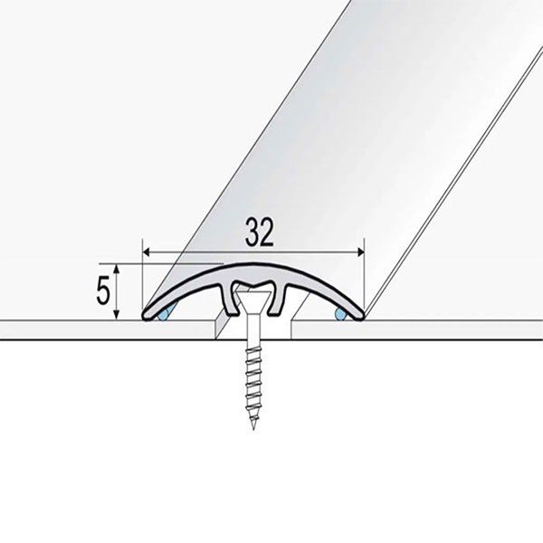 32mm Aluminium Wood Effect Door Threshold for Connecting Wooden, Laminate, Carpet, Vinly Floors