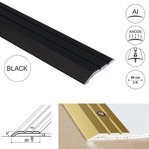 30mm Wide Aluminum Door Threshold For Connecting Wooden And laminate