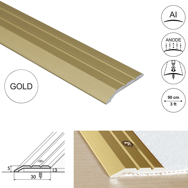 30mm Wide Aluminum Door Threshold For Connecting Wooden And laminate