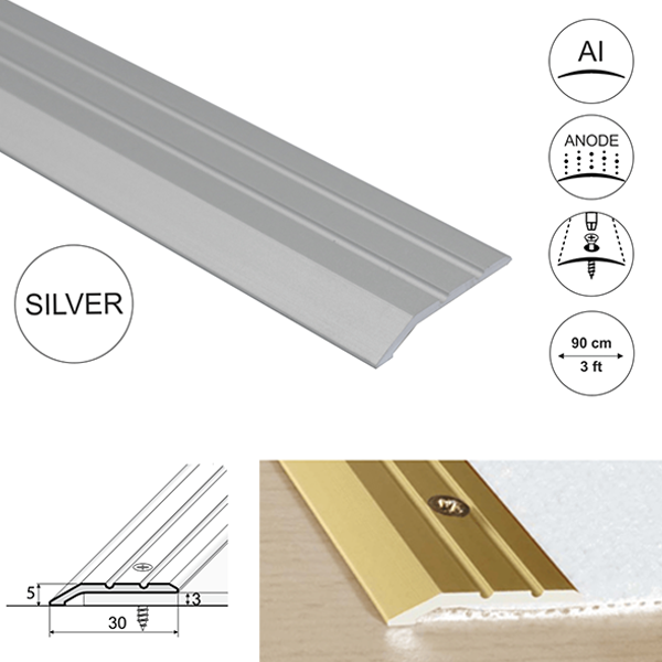 30mm Wide Aluminum Door Threshold For Connecting Wooden And laminate