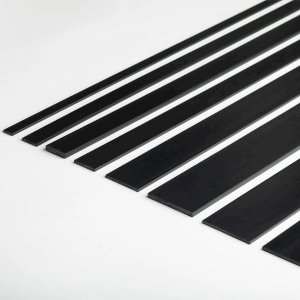 Durable 2.5 Meter Long PVC Black Flat Bar Trim Architrave Cover