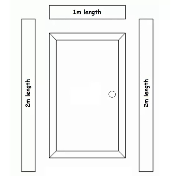 45mm Door Frame Kit Edge Strips Architrave Trim for Door Edge Capping