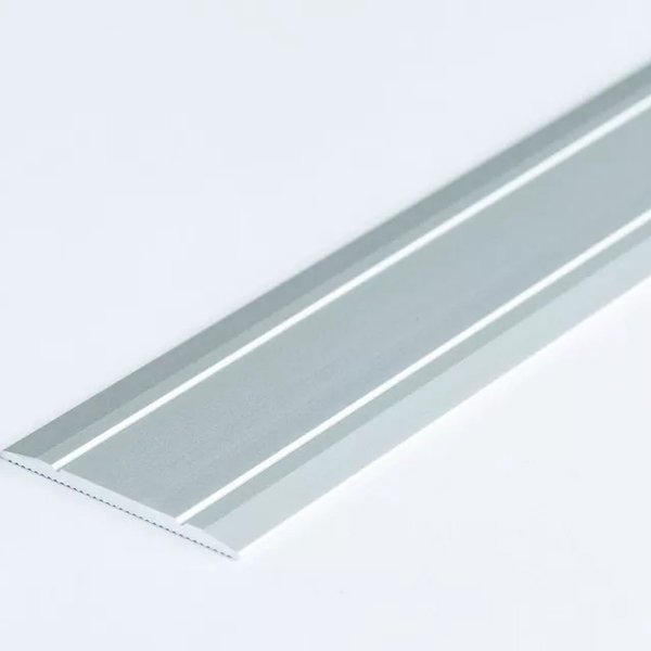 Flat Drilled Fluted Aluminium Screw Fix Door Floor Edging Bar Trim Threshold