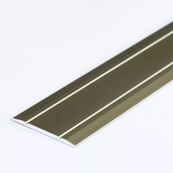 Flat Drilled Fluted Aluminium Screw Fix Door Floor Edging Bar Trim Threshold