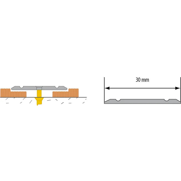 Flat Drilled Fluted Aluminium Screw Fix Door Floor Edging Bar Trim Threshold