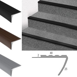 45mm x 42mm PVC Stair Nosing L Shape Profile Elegant Stair Protection For All Floors