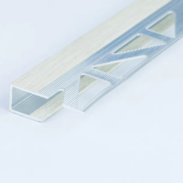 Aluminium Wood Effect Edging Trim Threshold Door Stops Ends for Flooring & Skirting