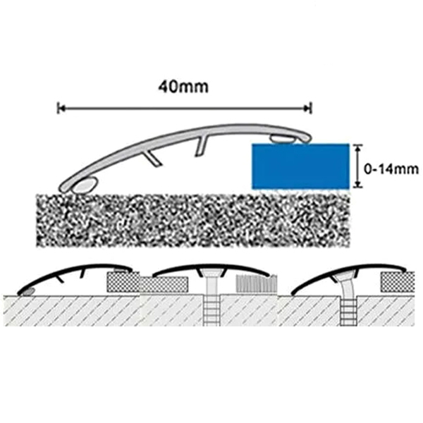 Multifloor Dural Bar Threshold Strip Cover Plate Laminate Floors - 0.9m Long