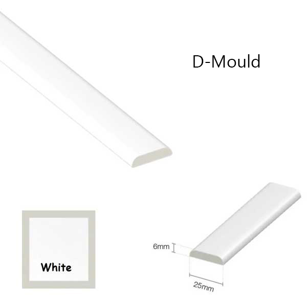 Plastic Wood Effect Trim For Window And Door Finishing Architrave - 1m Long