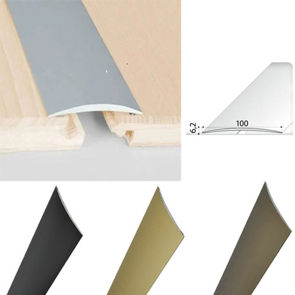 100mm Aluminium Self Adhesive Door Threshold Floor Trim for  wooden, laminate, vinyl, Tiled Floors