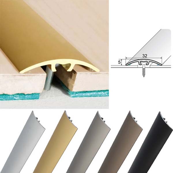 32mm Wide Aluminium Door Thresholds for Wooden & Laminate Floor