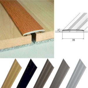 35mm Wide Flat Aluminium Door Thresholds Self Adhesive, Floor Trim