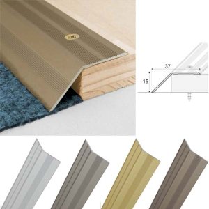 37mm Wide Non Slip Aluminium Door Floor Trim Carpet Thresholds Ramp