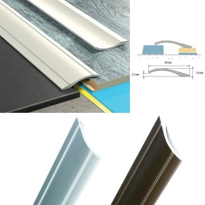 40mm Anodised Aluminium Door Floor Bar Trim Threshold Ramp Self Adhesive